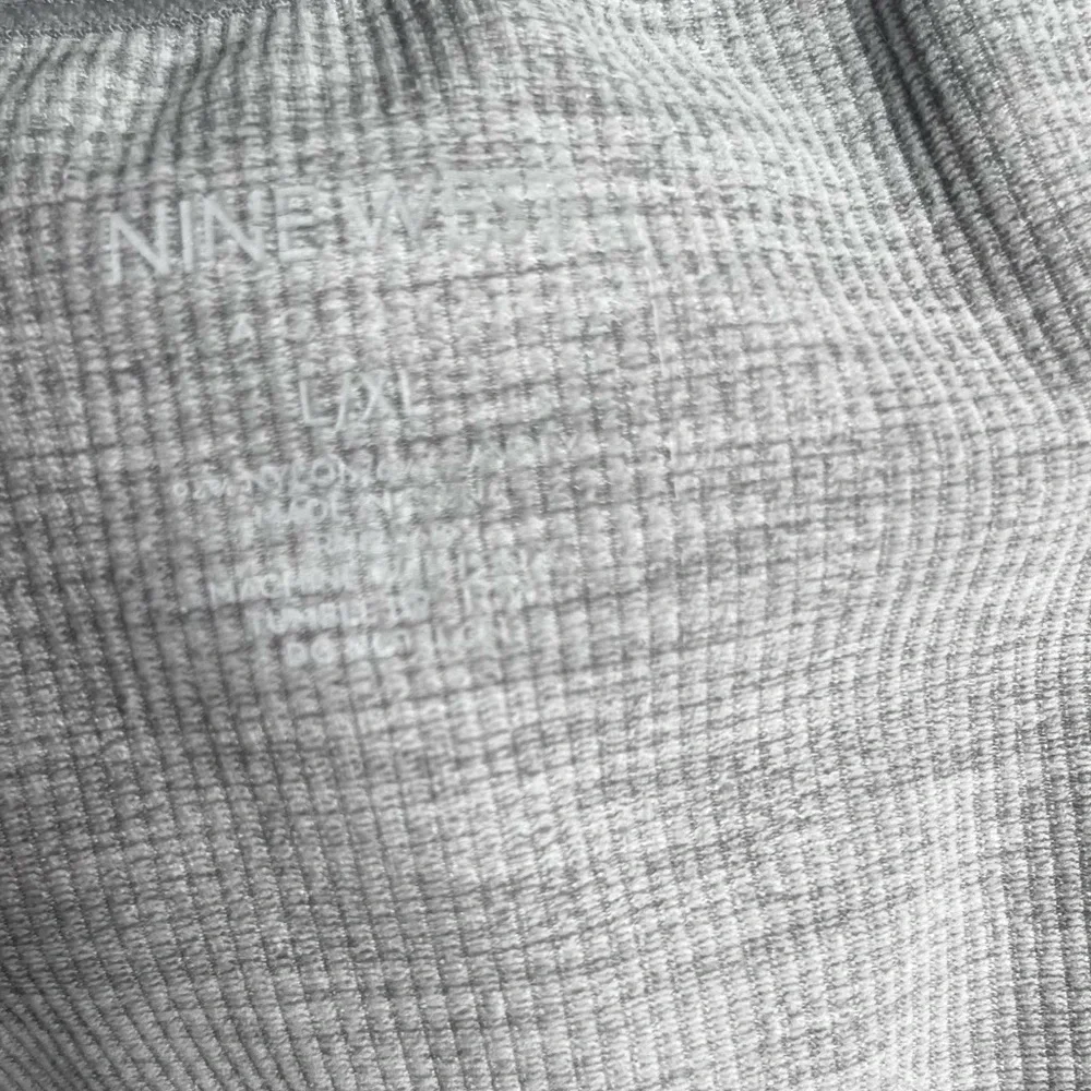 Nine West Ribbed Active Crop Tank Top Women’s Gray Size L/XL